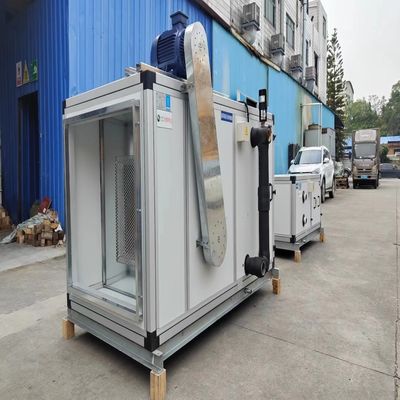 شور کم 1500CMH واحد بازیابی گرما آب خالص AHU تهویه مطبوع